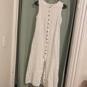 Showpo White Button-Front Midi Dress